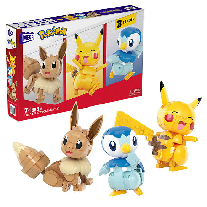583-Pc Pokemon Mega Construx Trio (Pikachu, Eevee, and Piplup) for $29.98 + FS for Sams Club Plus Members (cheaper in warehouse)