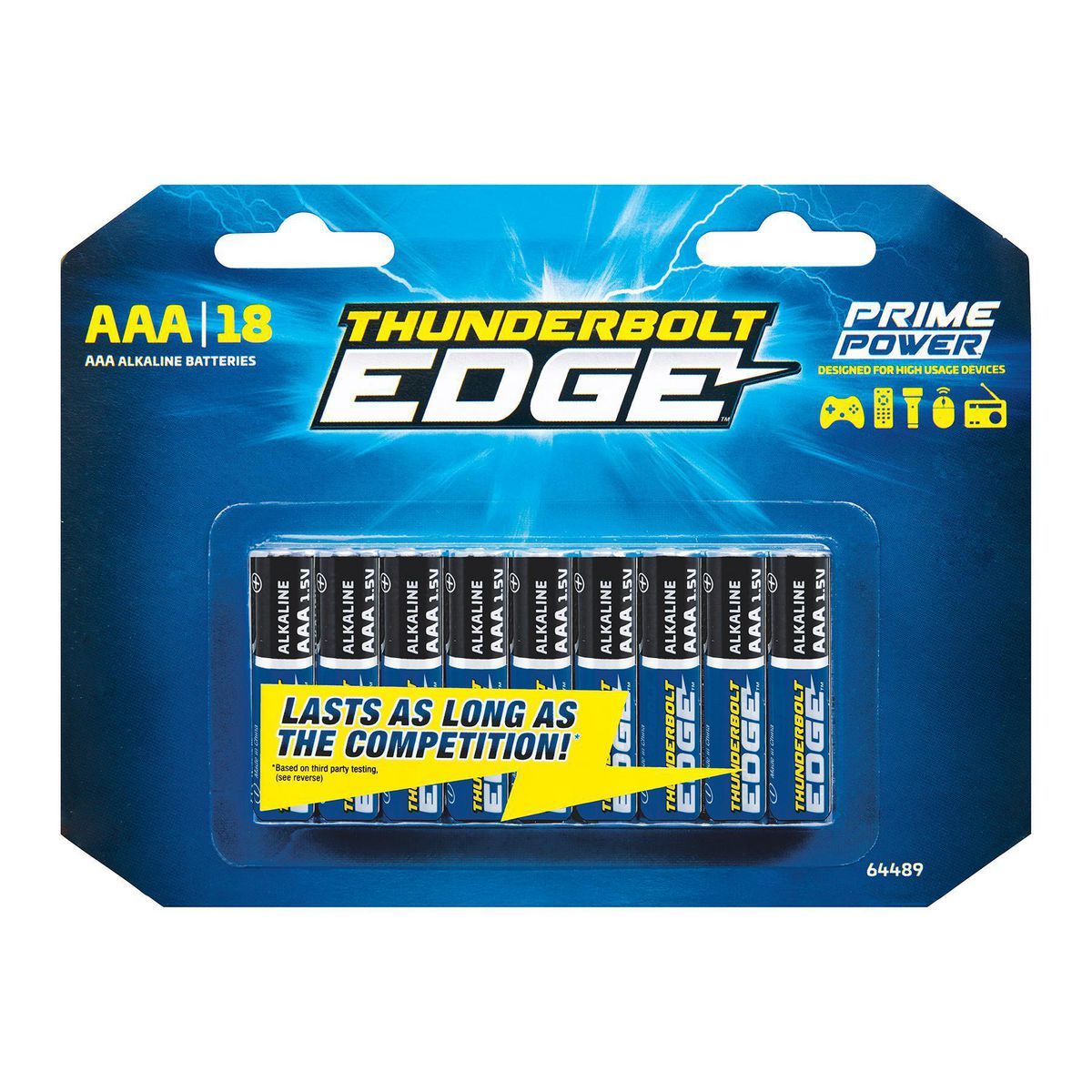 18-Pack THUNDERBOLT EDGE AA/AAA PRIME POWER Alkaline Batteries (5/22 only) @ Harbor Freight $3.99