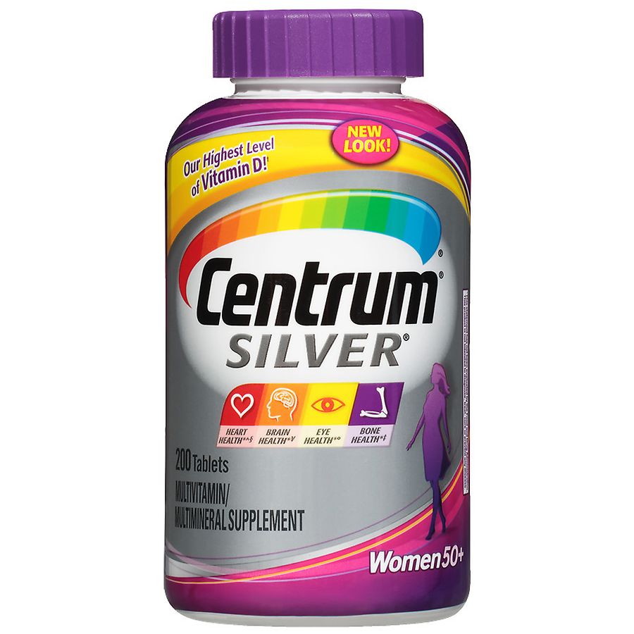 Centrum Silver Women Multivitamin & Multimineral Supplement Tablet, Age 50 Plus, 200 ct. 2 for $30 on Walgreens + $7 Walgreen cash back