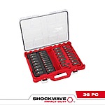 Milwaukee SHOCKWAVE Impact-Duty 3/8 in. Drive Metric and SAE Deep Well Impact PACKOUT Socket Set (36-Piece) $126.79 + Tax