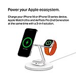 Belkin MagSafe 3-in-1 Wireless Charging Stand - 2ND GEN w/ 33% Faster Wireless Charging for Apple Watch - iPhone 15, 14 &amp; 13 Series, &amp; AirPods $122.75 - Free shipping w/ Prime
