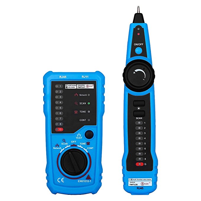 RJ11 RJ45 Cable Tester, Line Finder, Telephone, Wire Tracker, Check Ethernet LAN Cable Tester, Cat5 Cat6 Wire Tester for $12.50 AC