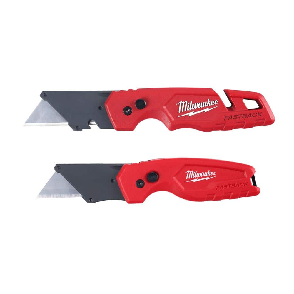 FASTBACK Folding Utility Knife with Blade Storage & Compact Folding Utility Knife with 2 General Purpose Blades (2-Pack) $15 $14.97