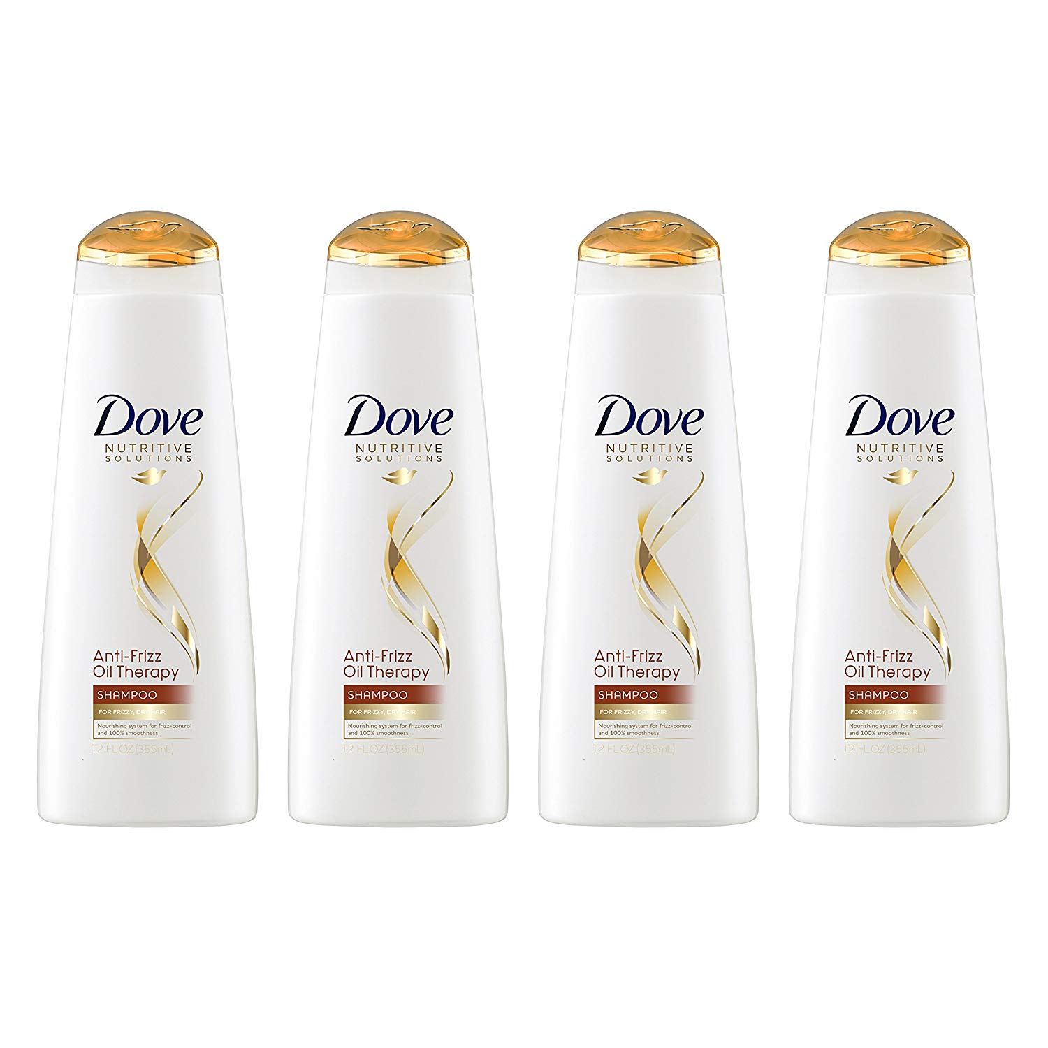 4 Pack 12oz Dove Nutritive Solutions Anti Frizz Oil Therapy