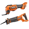 Ridgid 18V Cordless 2-Tool Combo Kit with Oscillating Multi-Tool and Reciprocating Saw (Tools Only) $79.97