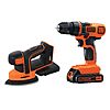 Lowe's BLACK+DECKER 20-volt Max 2-Tool Power Tool Combo Kit (1-Battery Included and Charger Included) | BD2KITCDDS $19.99