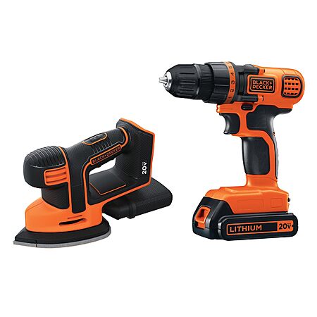 Lowe's BLACK+DECKER 20-volt Max 2-Tool Power Tool Combo Kit (1-Battery Included and Charger Included) | BD2KITCDDS $19.99
