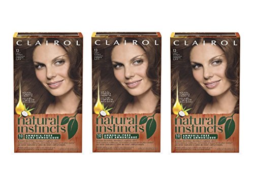 3 Pack Clairol Natural Instincts Hair Color Kit Suede Light Brown