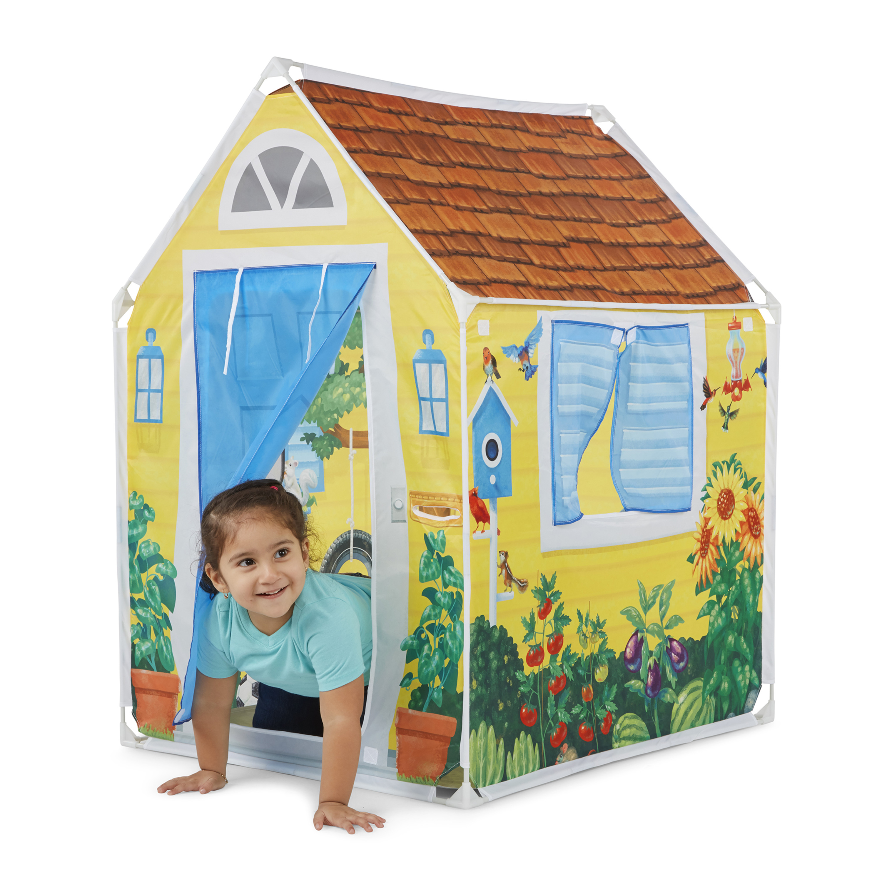 Melissa & Doug Cozy Cottage Fabric Play Tent and Storage Tote - $9.88