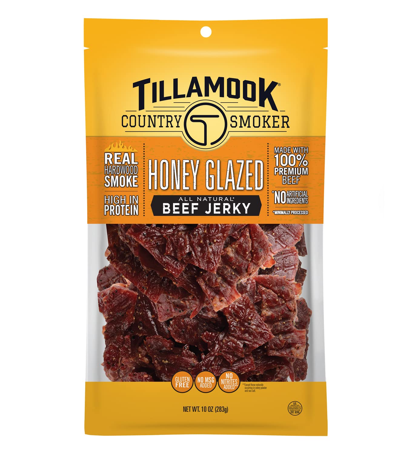 Tillamook Country Smoker Real Hardwood Smoked Beef Jerky, Honey Glazed, 10 Ounce $8.98