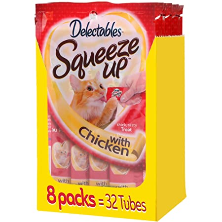 Amazon ~ (32) Hartz Delectables Squeeze Ups Cat Treats $10.33 w/10% SS or $9.76 w/15% SS (lowest price)