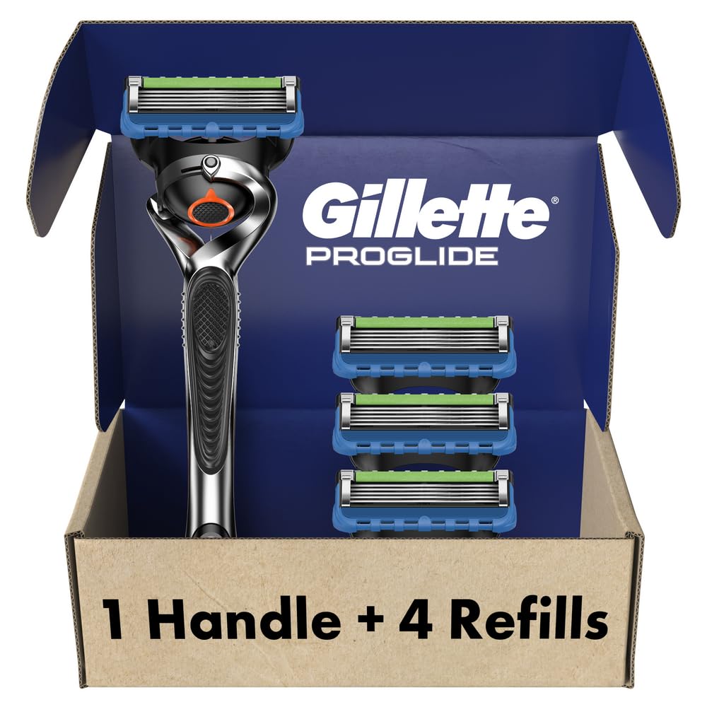 Gillette Fusion ProGlide Razor + 4 Razor Blade Refills