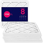 6-Pack Crisp AC / Furnace Air Filters MERV 8 (Various Sizes) from $26 &amp; More