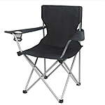 Ozark Trail Basic Quad Folding Camp Chair w/ Cup Holder & Carry Bag (Black) $7.90 + Free Store Pickup
