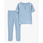 Carter's 50% Off Sitewide Sale: 2-Piece Solid Ribbed Cotton Blend Pajamas $3.75 &amp; More + Free Store Pickup