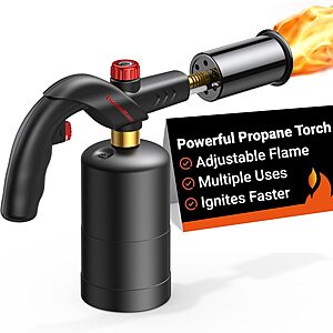 Prime Members: ThermoMaven Propane Torch w/ Adjustable Flame (Black) $19.80 + Free Shipping