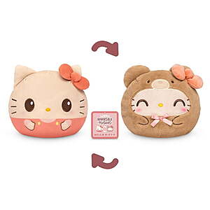 TeeTurtle Reversable Plushes: 6" Hello Kitty/Teddy Bear, 6" Cinnamoroll/Teddy Bear $4.50 each & More