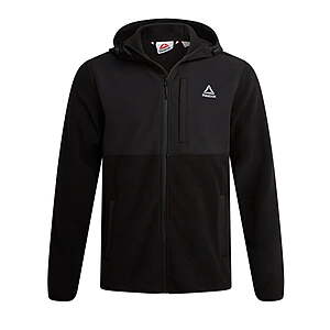 Reebok Men's Polarfleece Hooded Jacket (2 Colors, Sizes M-2XL) $20 