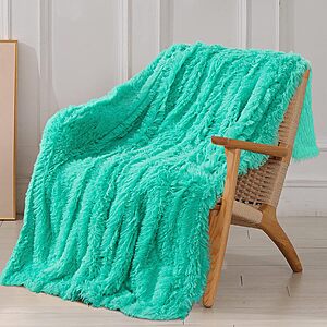 Tuddrom Decorative Extra Soft Faux Fur Blanket (various colors, Twin or Queen) from $10 