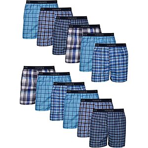 $26.50* | 12-Pack Hanes Men's Underwear Boxers (Assorted) at Amazon
