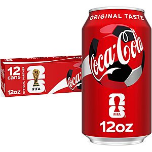 12-Pack 12-Oz Coca-Cola Soda Soft Drink: Original 3 for $12.58, Diet 3 for $13.47 w/ S&S & More @Amazon