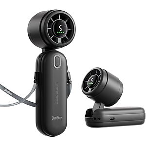 Diveblues iTurbo Foldable Rechargeable Mini Handheld Turbo Fan (various) $9 