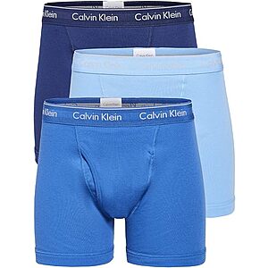 Prime Members: 3-pk Calvin Klein Men's 100% Cotton Classic Boxer Briefs (various) from $15.25 + Free S&H