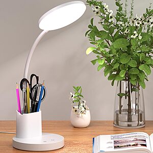 Vicsoon 3-in-1 LED Desk Touch Table Lamp with Pen and Phone Holder