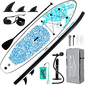 10'6" x 33" FEATH-R-LITE Inflatable Stand-Up Paddle Board w/ Accessories from $81.20 + Free S&H