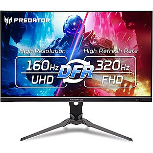 27" Acer Predator 4K 3840x2160 IPS 160Hz DFR 320Hz Gaming Monitor $250 + Free S&H