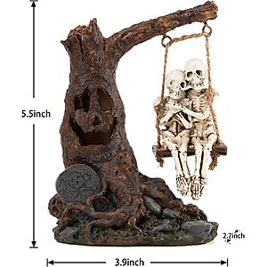 Smadeer 5.5" Halloween Skull Statue w/ LED Light $11 + Free S&H