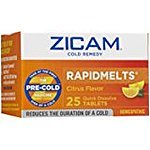 Zicam Cold Remedy Citrus RapidMelts (25 tablets) $5.00 + Free Shipping w/ $25 order