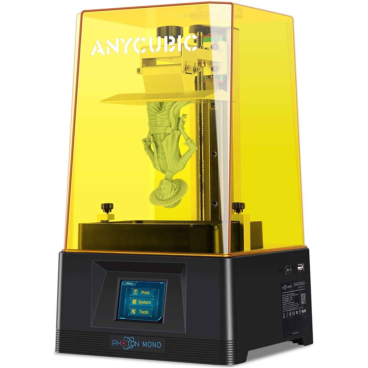 ANYCUBIC Photon Mono 3D Printer, UV LCD Resin 3D Printer Fast Printing with 6.08'' 2K Monochrome LCD, Off-line Print 5.11"(L) x 3.14"(W) x 6.49"(H) Printing Size - $229.99