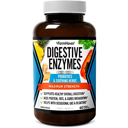 80% off! Digestive Enzymes with 18 Probiotics & Herbs, 60 Capsules - $5.19