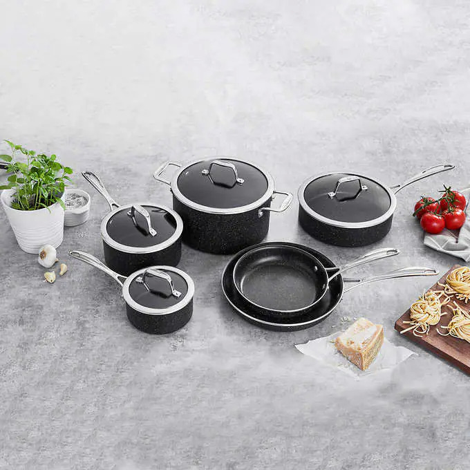 J.A. Henckels International Capri Granitium 10Piece NonStick Cookware