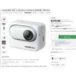 insta360 GO 3 Action Camera - 64GB, white - 20% off