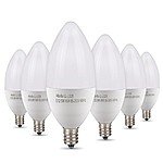 Albrillo E12 LED Candelabra Bulb 5W, 40 Watt Equivalent, Warm White, 6 Pack $7.99
