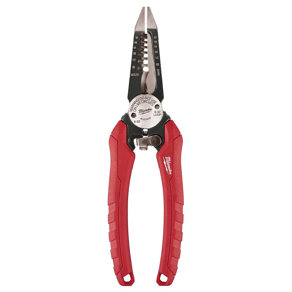 Milwaukee 7.75 in. Combination Electricians 6-in-1 Wire Strippers Pliers-48-22-3079 - The Home Depot $19.95