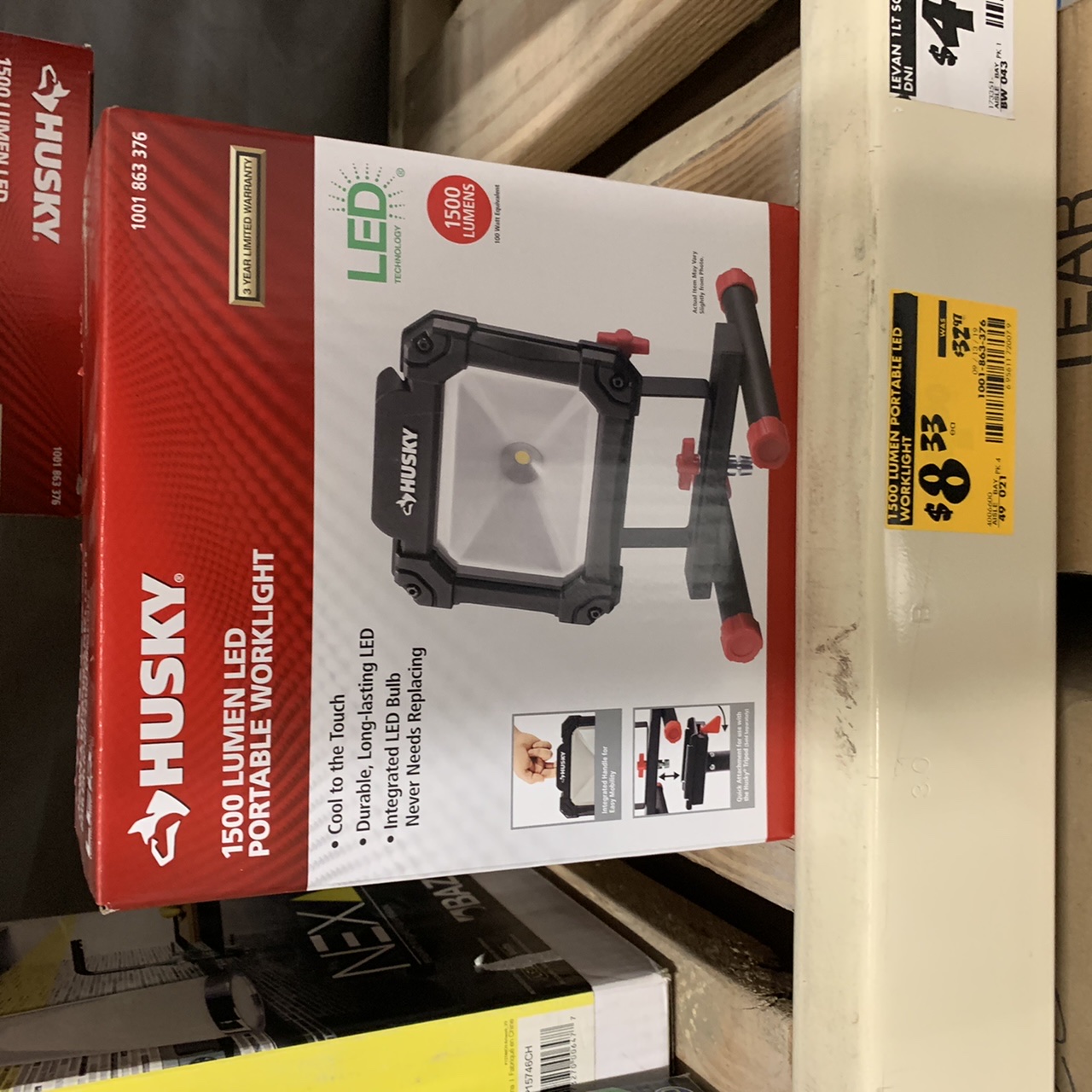 1500-Lumen Portable LED Work Light (YMMV) $8.33