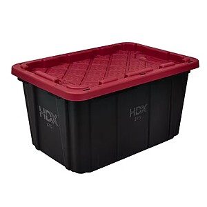 27-Gallon HDX Tough Storage Tote (2 Colors)  + Free Store Pickup