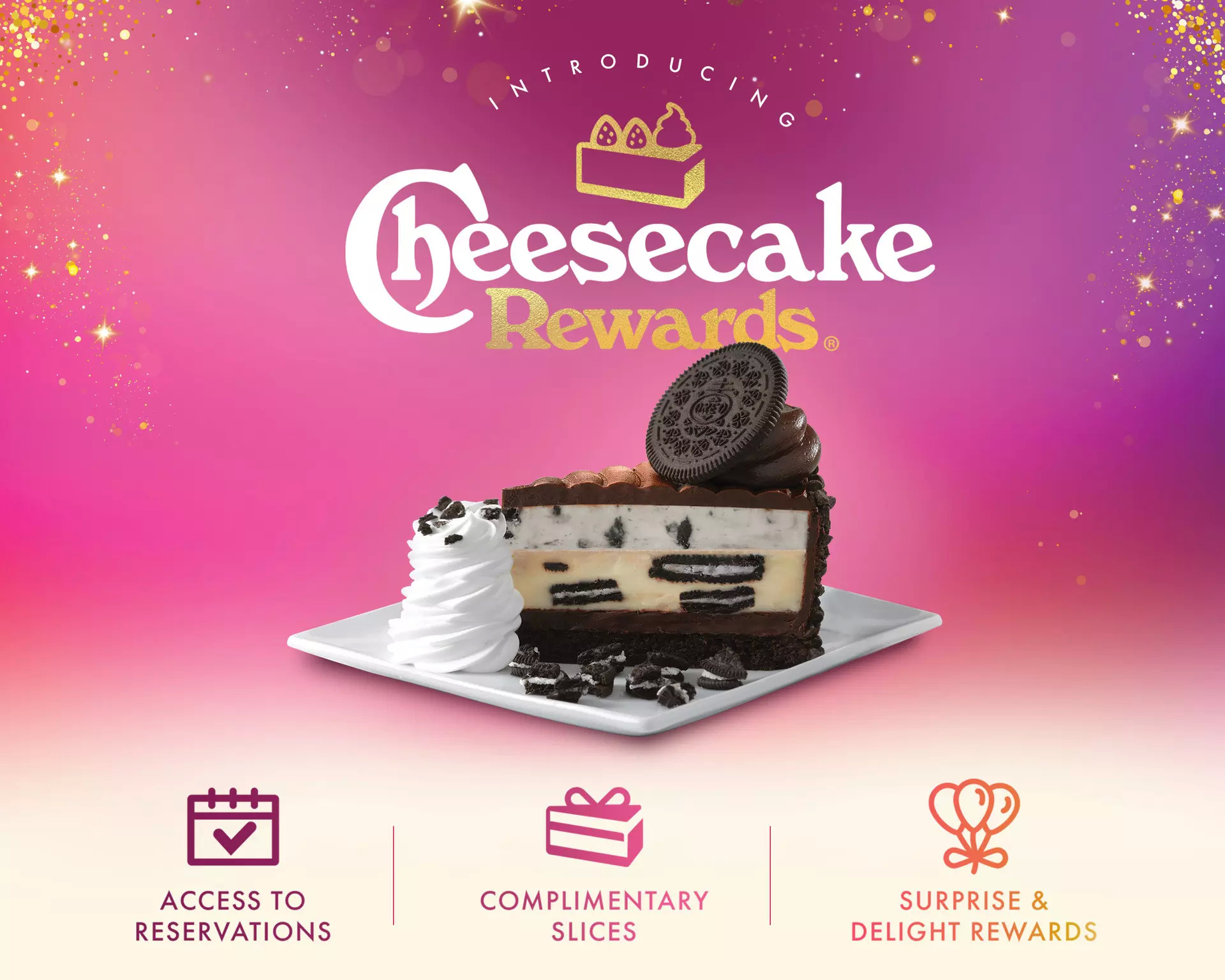 Cheesecake Factory Members - dine in or to go in December 2023 and get a free slice of joy in January