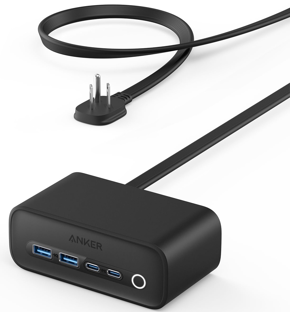 $40.99 (Prime Members): Anker 525 Charging Station, 7-in-1 USB C Power Strip for iPhone 15/14, 5 ft Thin Cord and Flat Plug, 3 AC, 2 USB A, 2 USB C,65W Power Delivery