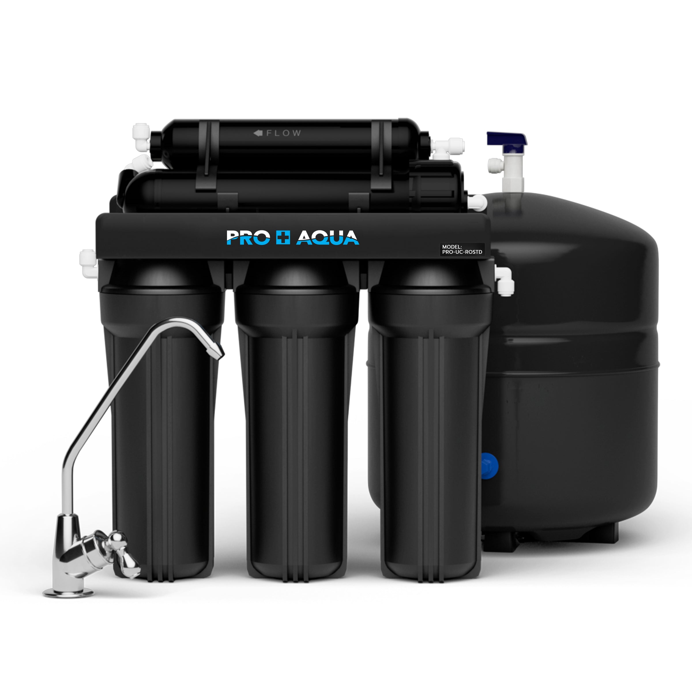 Pro+Aqua Premium 100 GPD Reverse Osmosis System, Fast Flow, 6 gal holding tank, Black $172.47