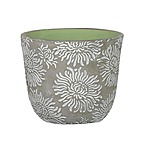 6 in. Mum Gray Cement Planter with Green Interior $6.97