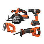 4-Piece Black & Decker 20V MAX Power Tool Kit w/ 2x 1.5Ah Batteries & Charger $67 + Free Shipping