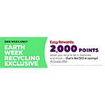 Get 2000 points ($10) when you recycle tech during earth week