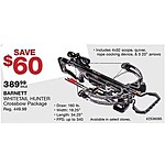 MC Sports Black Friday: Barnett Whitetail Hunter Crossbow Package with 4x32 Scope for $389.99