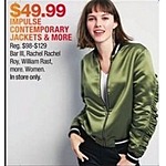 Macy's Black Friday: Women's Impulse Contemporary Jackets and More from Bar II, Rachel Rachel Roy, William Rast and More for $49.99