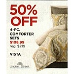 JCPenney Cyber Monday: 4-Pc. Comforter Sets from Linden Street and Vista for $108.99