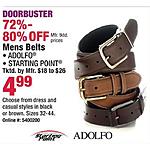Boscov's Black Friday: Adolfo and Starting Point Men's Belts for $4.99